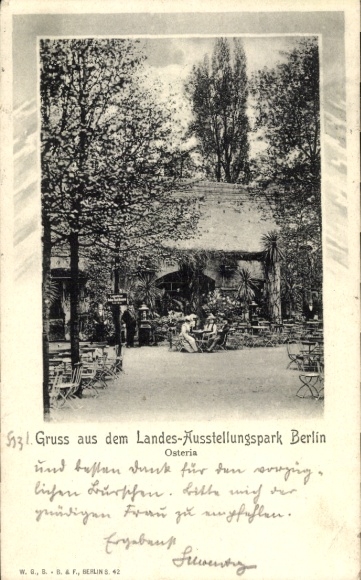 Ak Berlin Tiergarten Moabit, Landes Ausstellungspark, Osteria