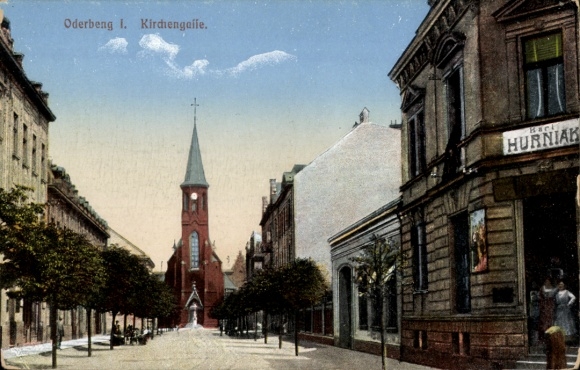 KP Bohumín Oderberg Reg. Morawski Śląsk, Kirchengasse, sklep Hurniak