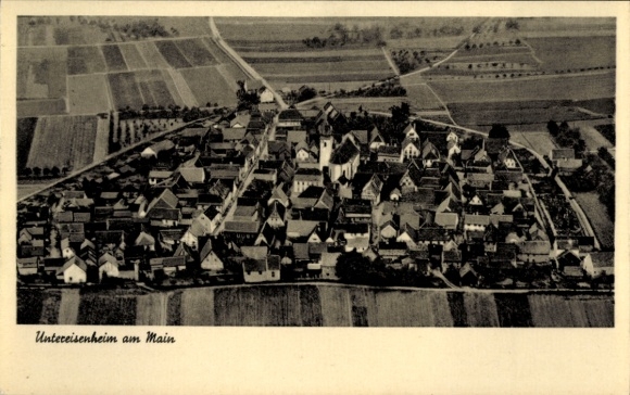Postcard Untereisenheim am Main Eisenheim Lower Franconia, aerial photograph