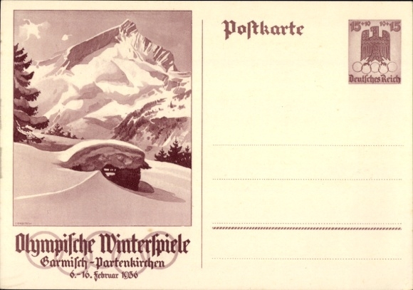 KP pocztowa Garmisch Partenkirchen w Górnej Bawarii, Zimowe Igrzyska Olimpijskie 1936