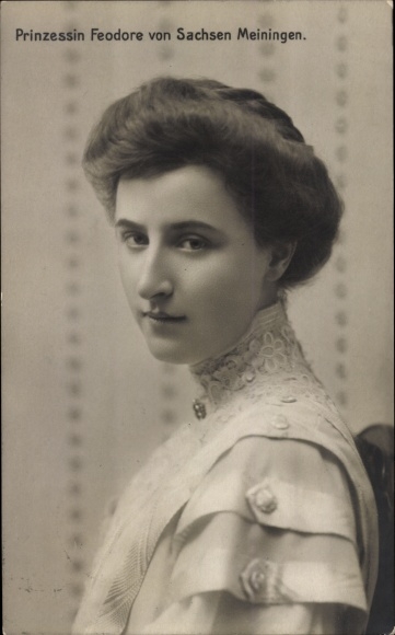 Postcard Princess Feodore of Saxe Meiningen, portrait