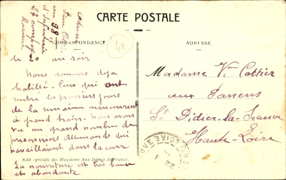 Ansichtkaart Roanne Loire, Gare