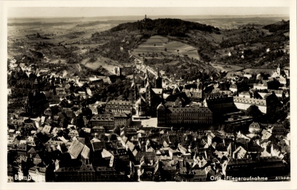 Postcard Bamberg in Upper Franconia, aerial photograph
