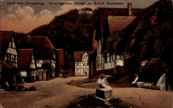 KP Wintzingerode Worbis w Eichsfeld w Turyngii, zamek Bodenstein, Dorfstrasse