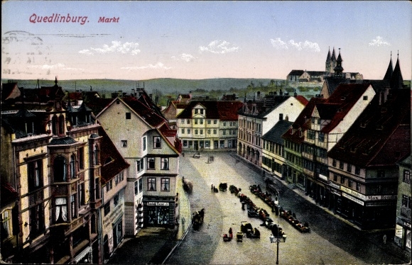 Ak Quedlinburg im Harz, Markt