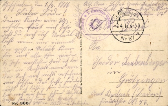 Postcard Vailly sur Aisne, destroyed houses, soldiers in the rubble