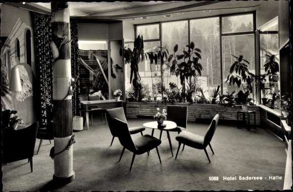 Postcard Grainau in Upper Bavaria, Hotel Badersee, Halle