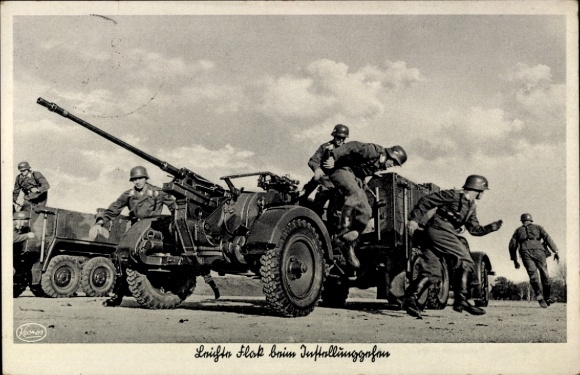 Ak Deutsche Wehrmacht, Alarm, Flak geht in Stellung