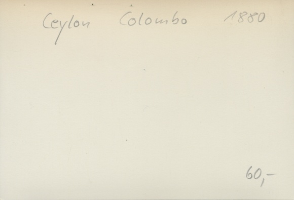 Foto Colombo Sri Lanka Ceylon, Paleis, Riksja chauffeur, circa 1880