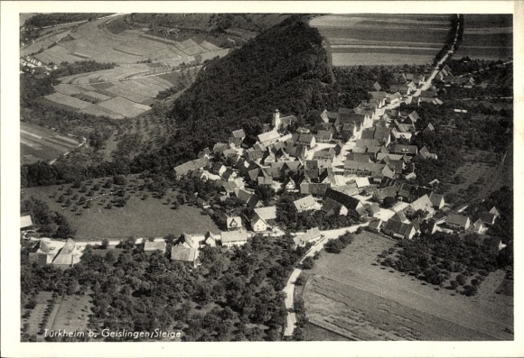 Postcard Türkheim Geislingen an der Steige, aerial photograph