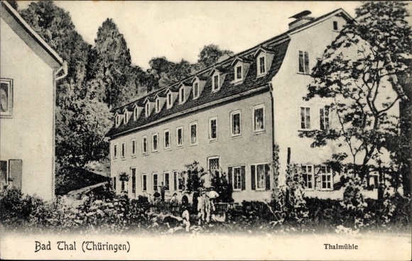 Postcard Thal Ruhla in the Wartburg district of Thuringia, view of the Thalmühle