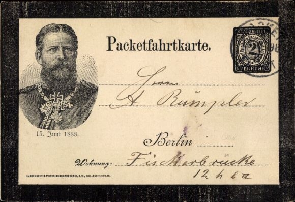 KP Kaiser Friedrich III, 15 czerwca 1888