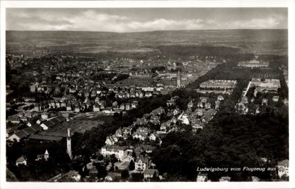 Ak Ludwigsburg in Württemberg, Fliegeraufnahme