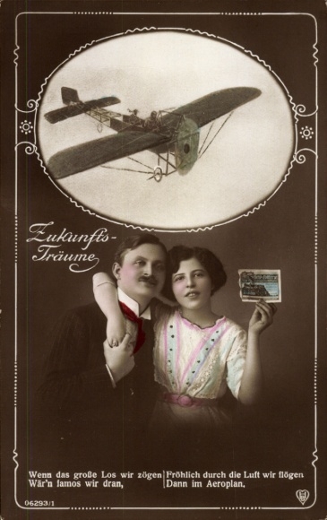 Postcard Future Dreams, Lottery Ticket, Aeroplane