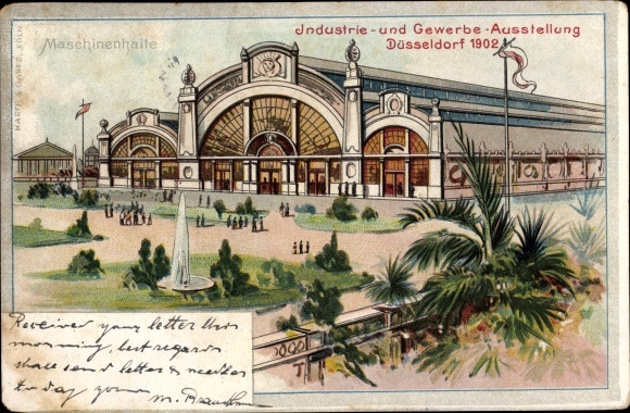 Chromo-Litho Düsseldorf am Rhein, industry and trade exhibition 1902, machine hall