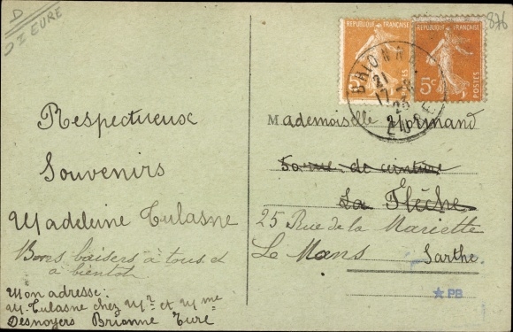 Postcard Brionne Eure, Place Fremont des Essarts