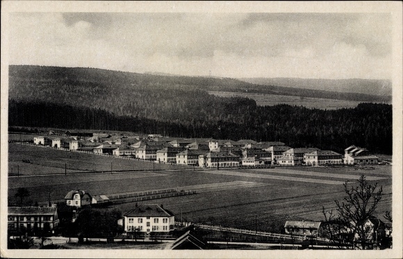 Postcard Jince Jinetz Central Bohemia, view from afar