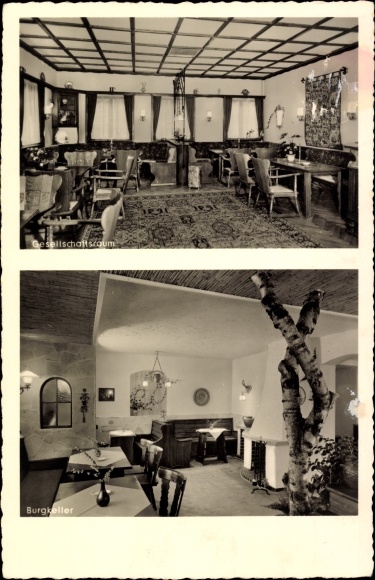 Postcard Gensungen Felsberg Hessen, Castle Heiligenberg, Hotel-Restaurant