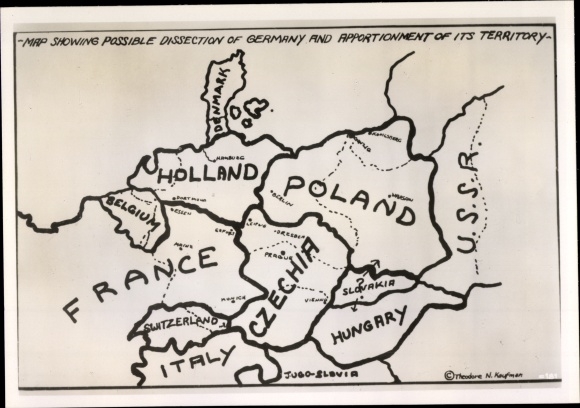 Photo Heinrich Hoffmann, Map showing dissection of Germany, Division of Germany, July 1941