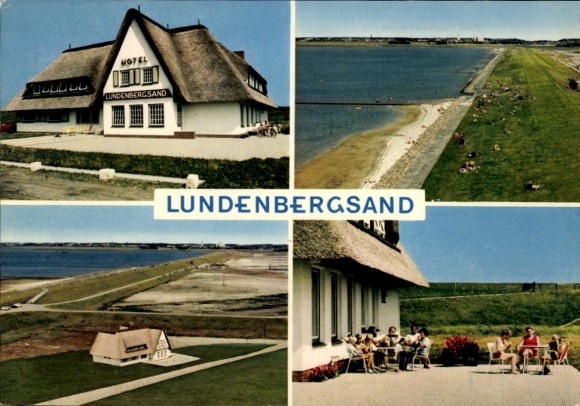 Ak Simonsberger Koog Simonsberg in Noord-Friesland, Haus Lundenbergsand, eigenaar Johannes Peters