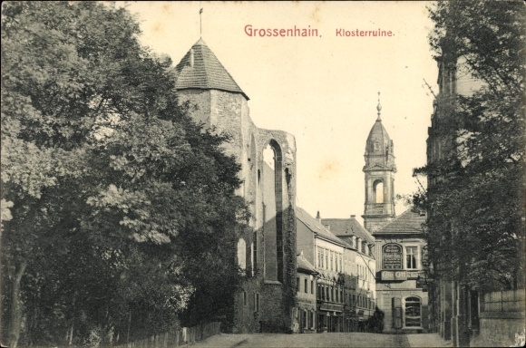 Ak Grossenhain in Saksen, kloosterruïnes