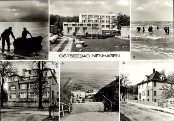 Postcard Ostseebad Nienhagen in Mecklenburg, FDGB convalescent home starfish, house on the sea, house solidarity