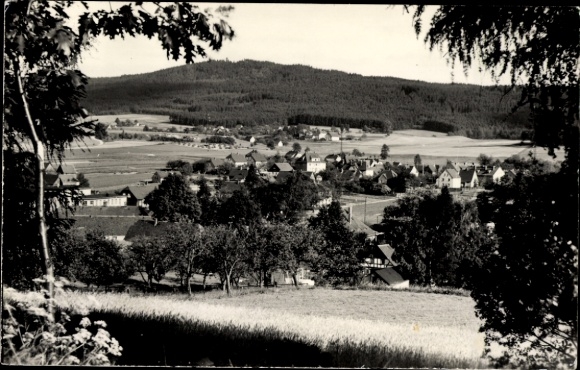 Ansichtkaart Cunewalde in Oberlausitz, stadsgezicht met de Bieleboh