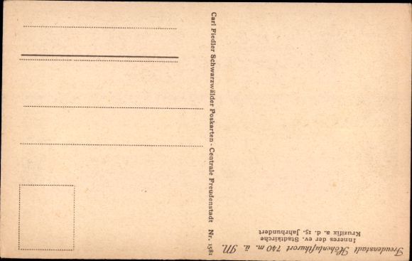 Ak Freudenstadt im Schwarzwald, Kruzifix, evangelische Stadtkirche, 15. Jahrhundert