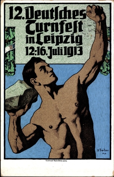 Artist PC Driver, H., 12th German Gymnastics Festival in Leipzig 1913, The Steuinstosser