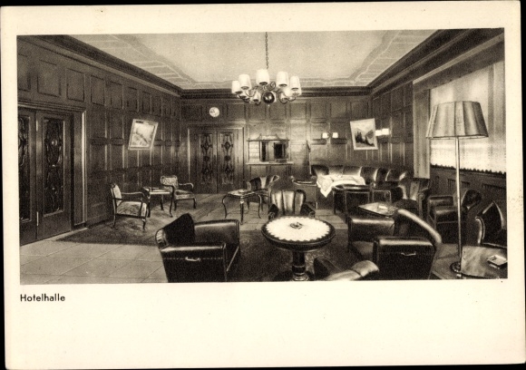 PC Minden in Westfalen, Hotel king von Prussia, interior view, hotel lobby
