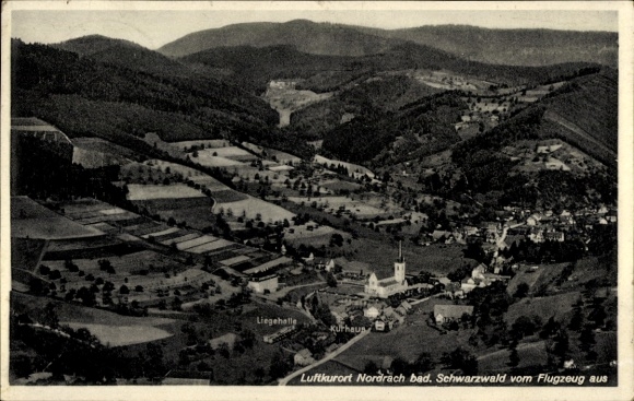 Postcard Nordrach in the Black Forest Baden, panorama, aerial photo