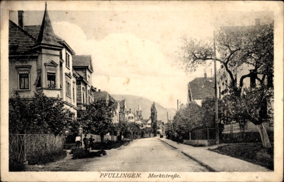 Ak Pfullingen in der Schwäbischen Alb, Marktstraße