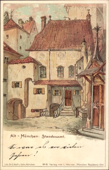Artysta lito Monachium Bawaria, Stare Miasto, Urząd Stanu Cywilnego