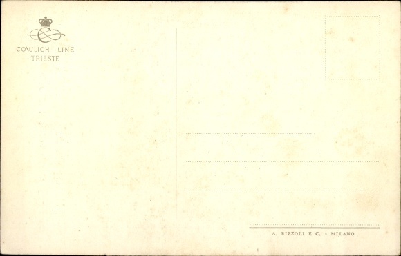 Artist PC Stöwer, Willy, Steamer Vulcania, Cosulich&#39; Soc Triestina di Navigazione