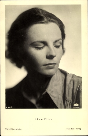 Postcard actress Hilde Krahl, portrait