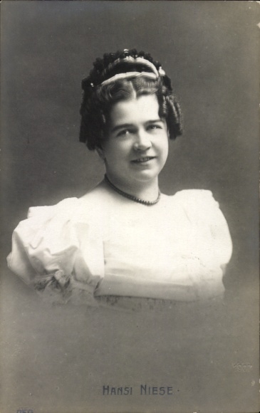 Ak Schauspielerin Hansi Niese, Portrait