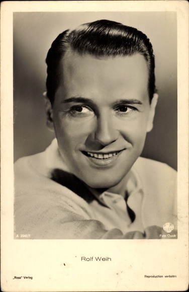 Postcard Actor Rolf Weih, Portrait, Ross Verlag No. A 2542/1