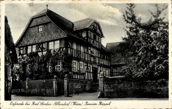 KP Orferode Bad Sooden Allendorf w Hesji, Pension Rüppel, dom z muru pruskiego