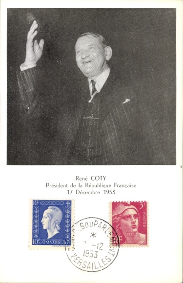 CPA Rene Coty, President of the French Republic
