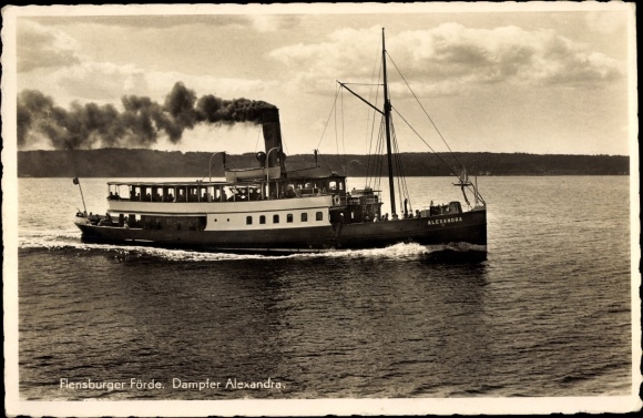 Ak Flensburg in Schleswig Holstein, Flensburger Förde, Dampfer Alexandre