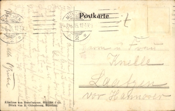 Artist Postcard Klein, R., Sacrifice Day 1916, Bavarian Arts and Crafts Association