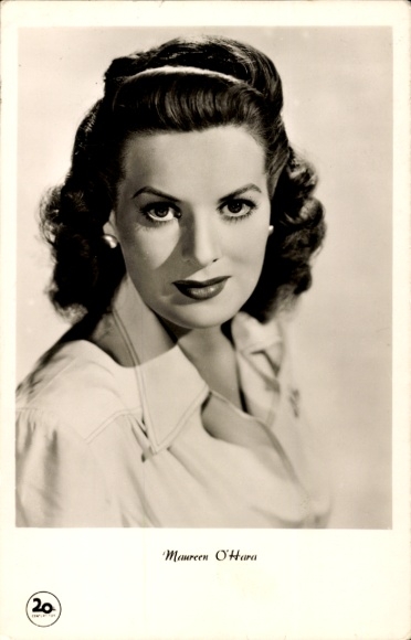 Ak Schauspielerin Maureen O'Hara, Portrait, Film Endspurt