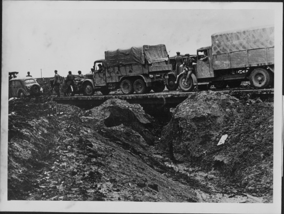 Photo Kerch Crimea Ukraine, column of German troops, 1942