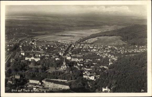 Ak Thale im Harz Sachsen Anhalt, Totalansicht