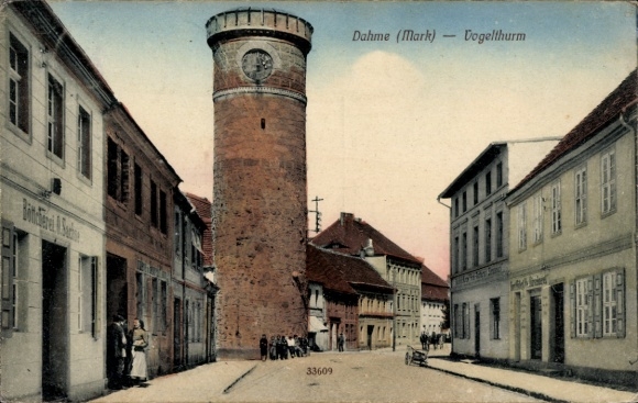 Postcard Dahme in der Mark, Bird Tower