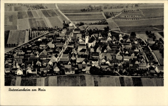 Postcard Untereisenheim am Main Eisenheim Lower Franconia, aerial photograph