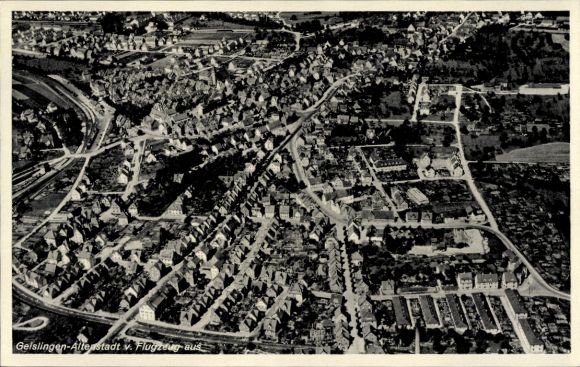 Postcard Altenstadt Geislingen an der Steige, aerial photograph
