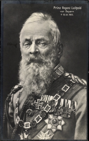Postcard Prince Regent Luitpold of Bavaria, portrait in uniform