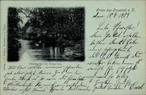 Postcard Neustadt Dosse in Brandenburg, Spiegelberg