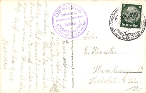Postcard Oberjoch Bad Hindelang in Oberallgäu, Oberjochpass, Adolf Hitler Pass